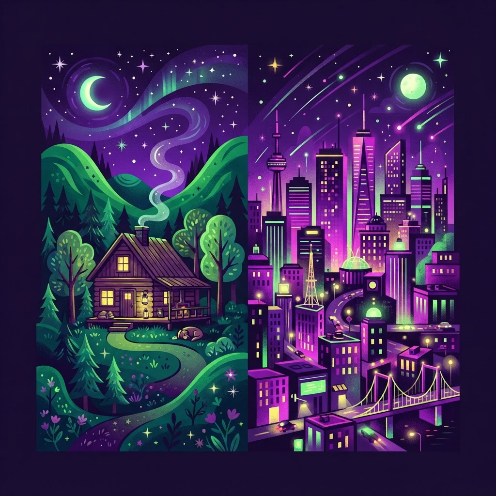 City Life vs Cabin Life